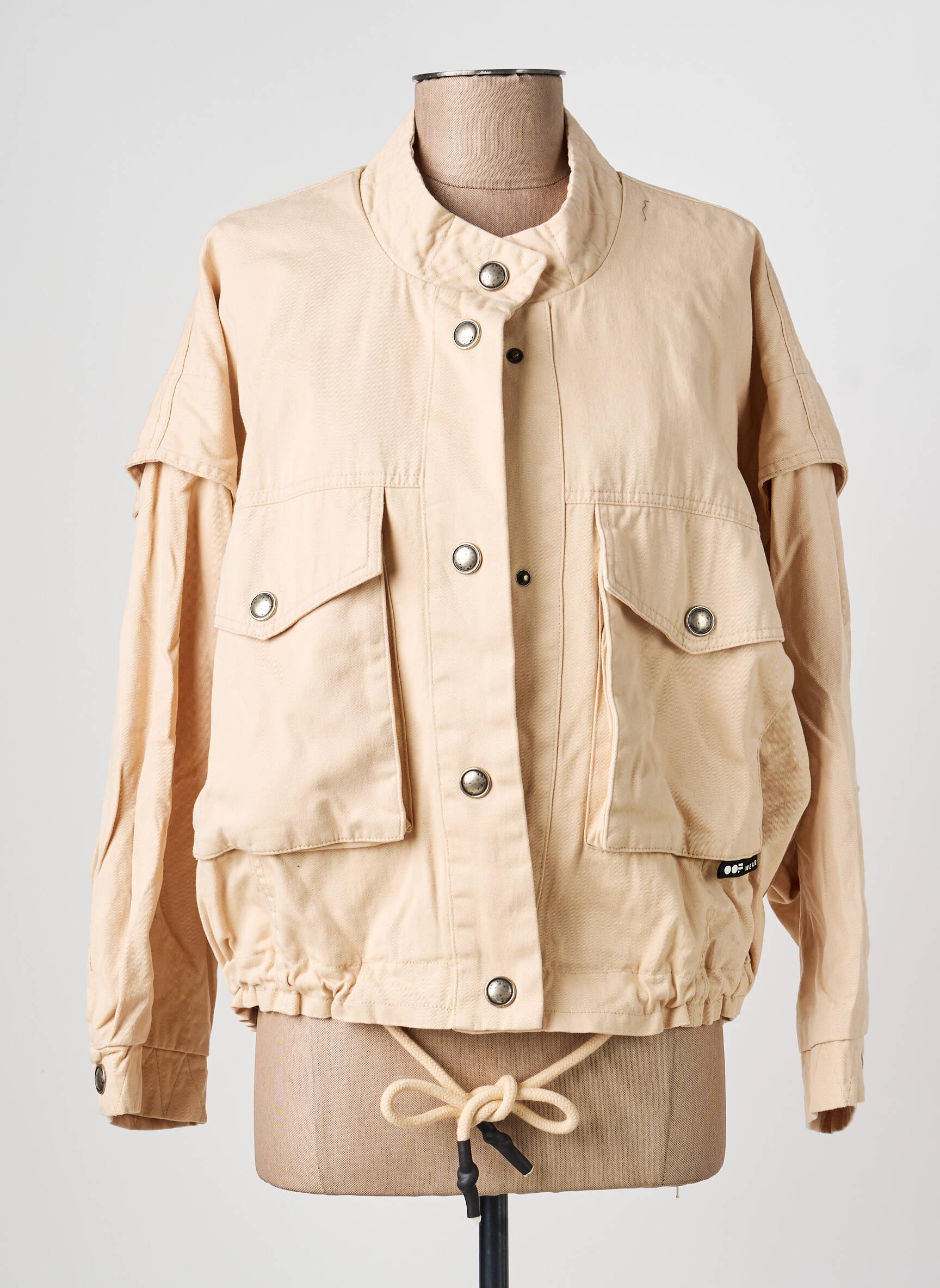 Jachete casual guler rotund bej OOF WEAR femeie