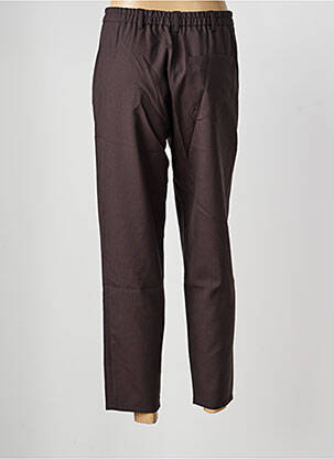 Pantalon 7/8 talie elastică mărime normală maro ROSEANNA femeie