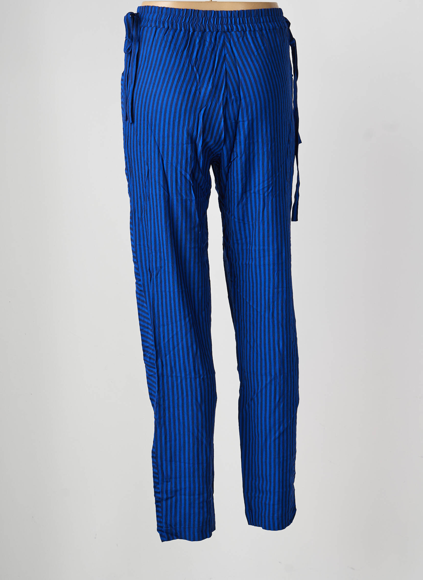 Pantalon slim talie elastică mărime normală albastru ROSEANNA femeie