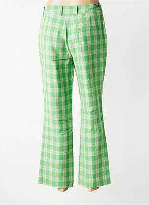 Pantalon drept țesătură poplin mărime normală verde HOD femeie