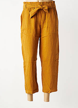 Pantalon 7/8 talie elastică mărime normală maro HOD femeie