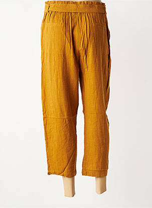 Pantalon 7/8 talie elastică mărime normală maro HOD femeie