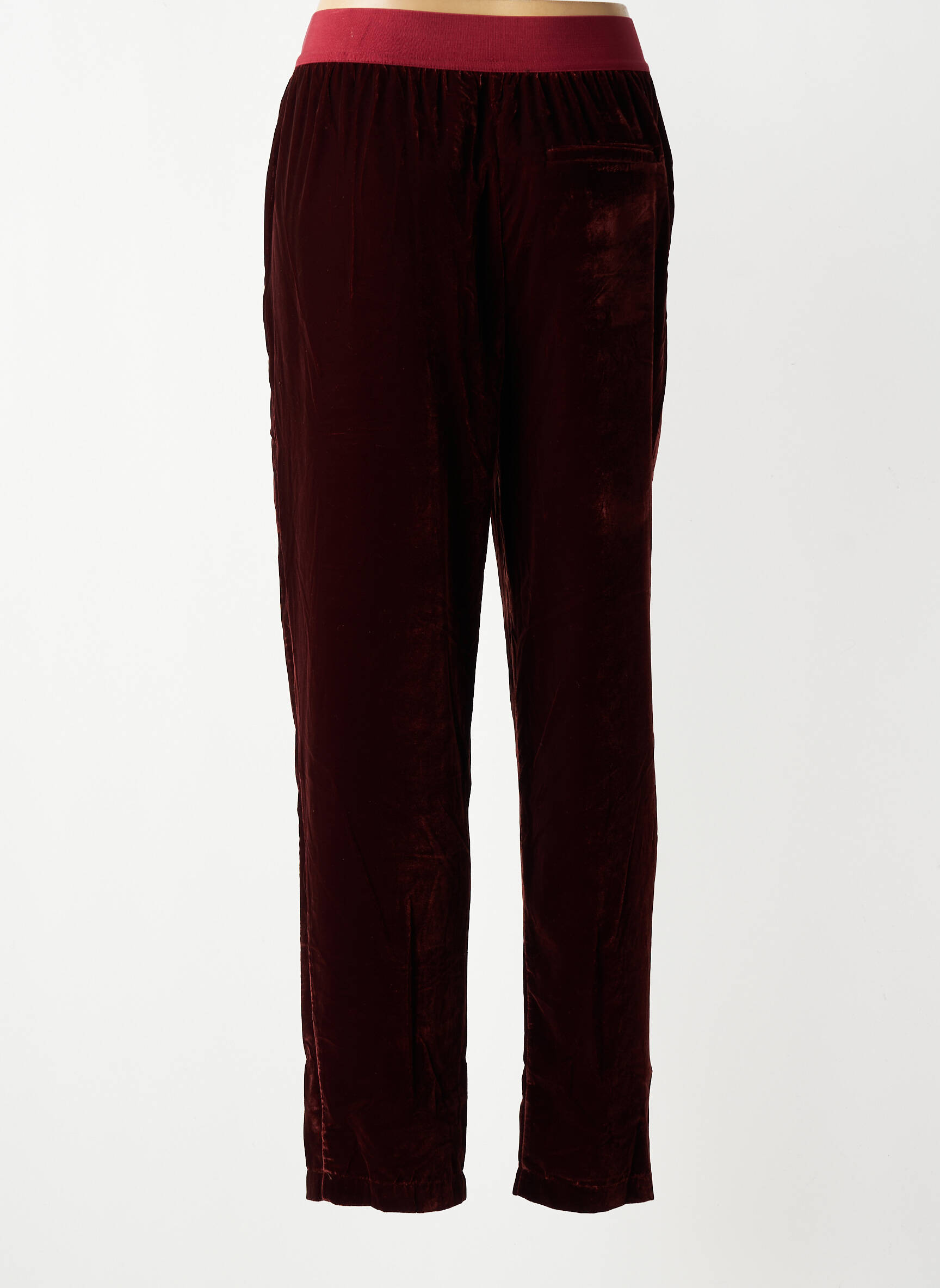 Pantalon drept talie elastică mărime normală roșu HOD femeie