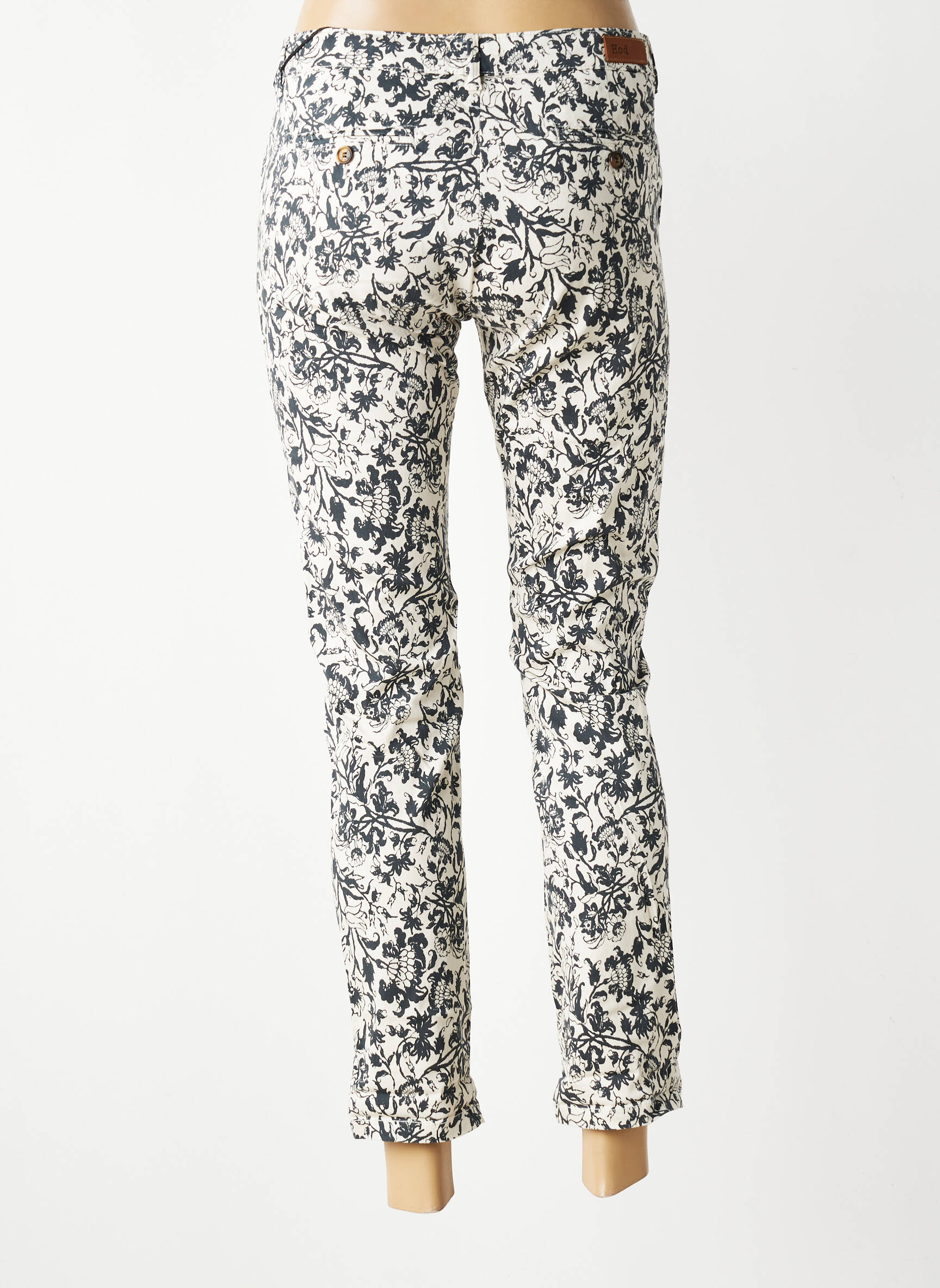 Pantalon 7/8 elasticitate mărime normală alb HOD femeie