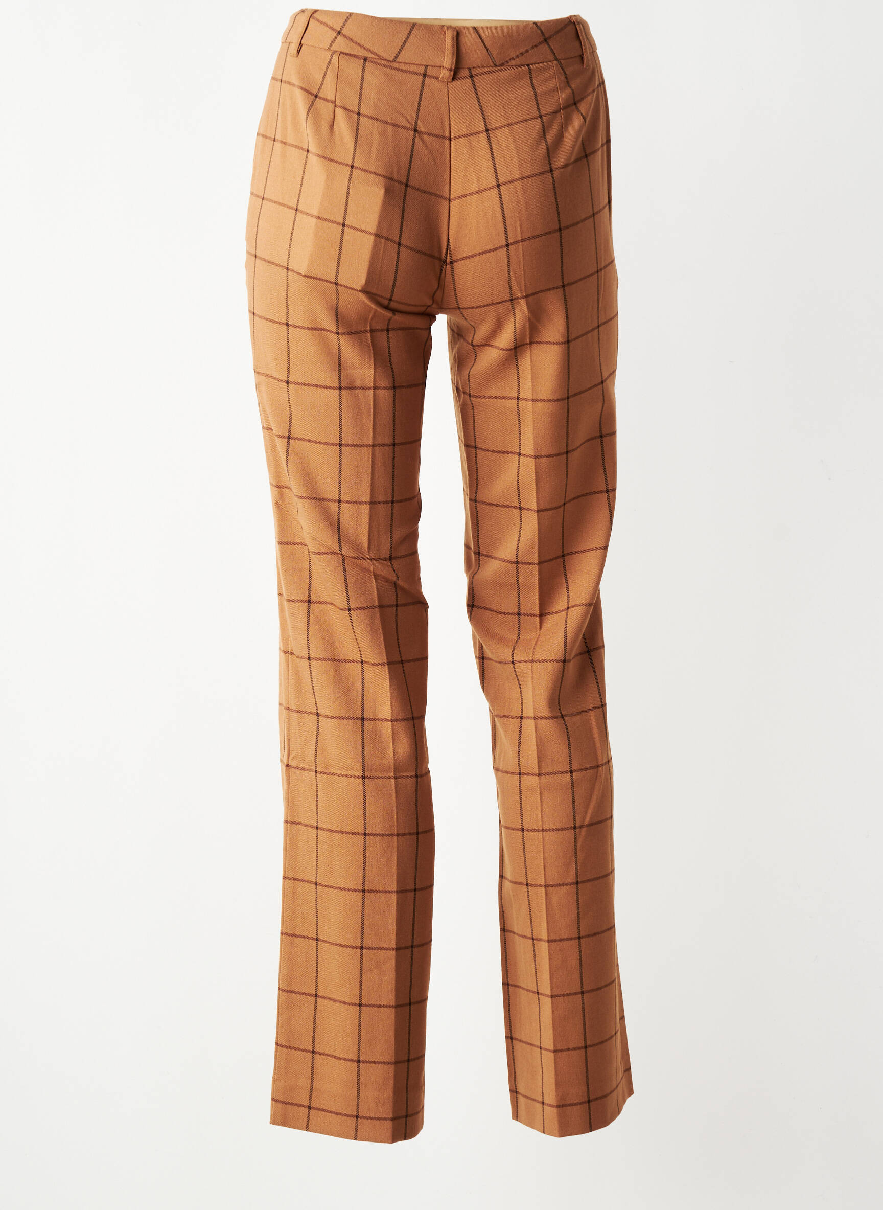 Pantalon drept elasticitate mărime normală maro MKT STUDIO femeie