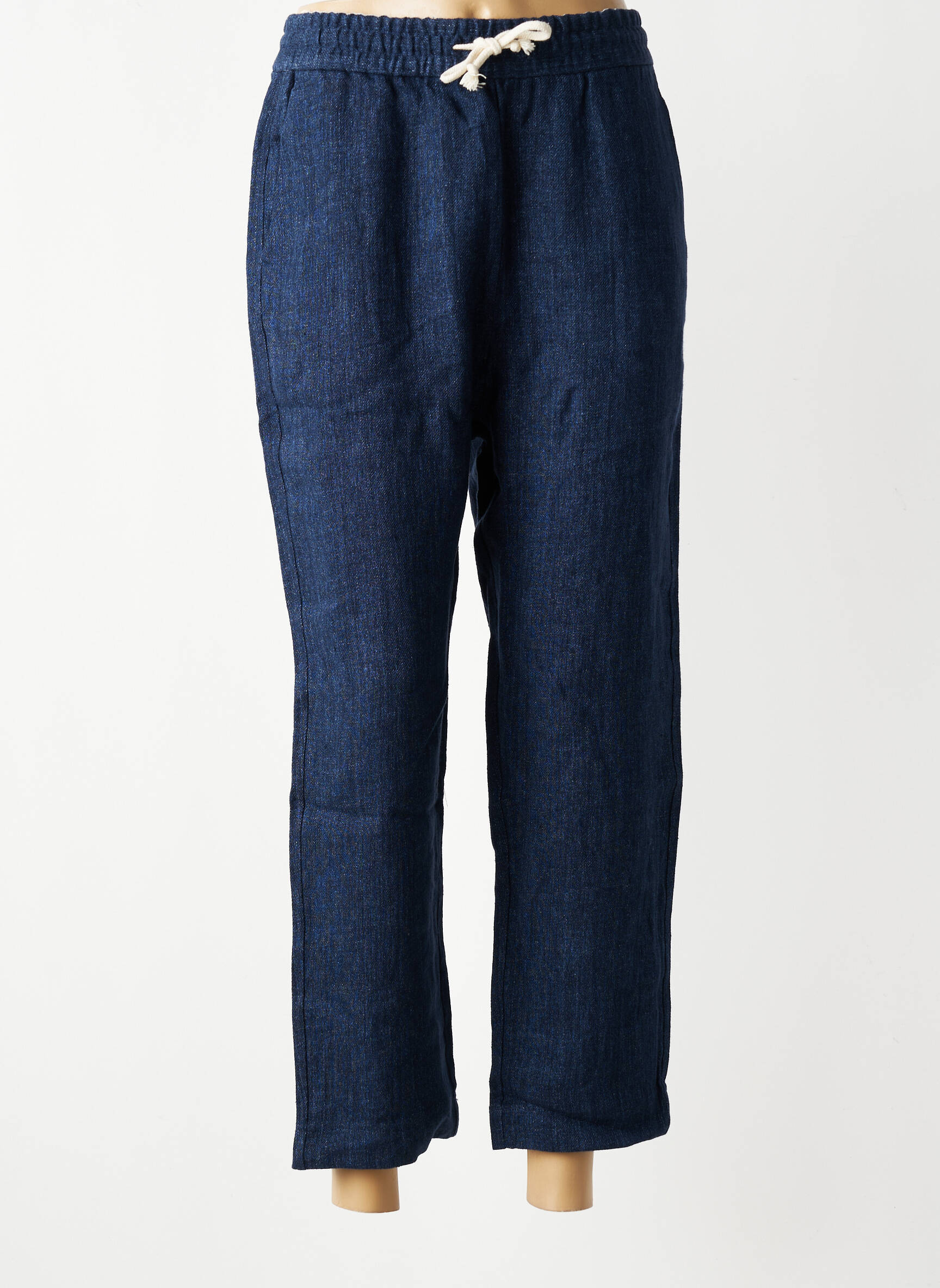 Pantalon 7/8 talie elastică mărime normală albastru HOD femeie