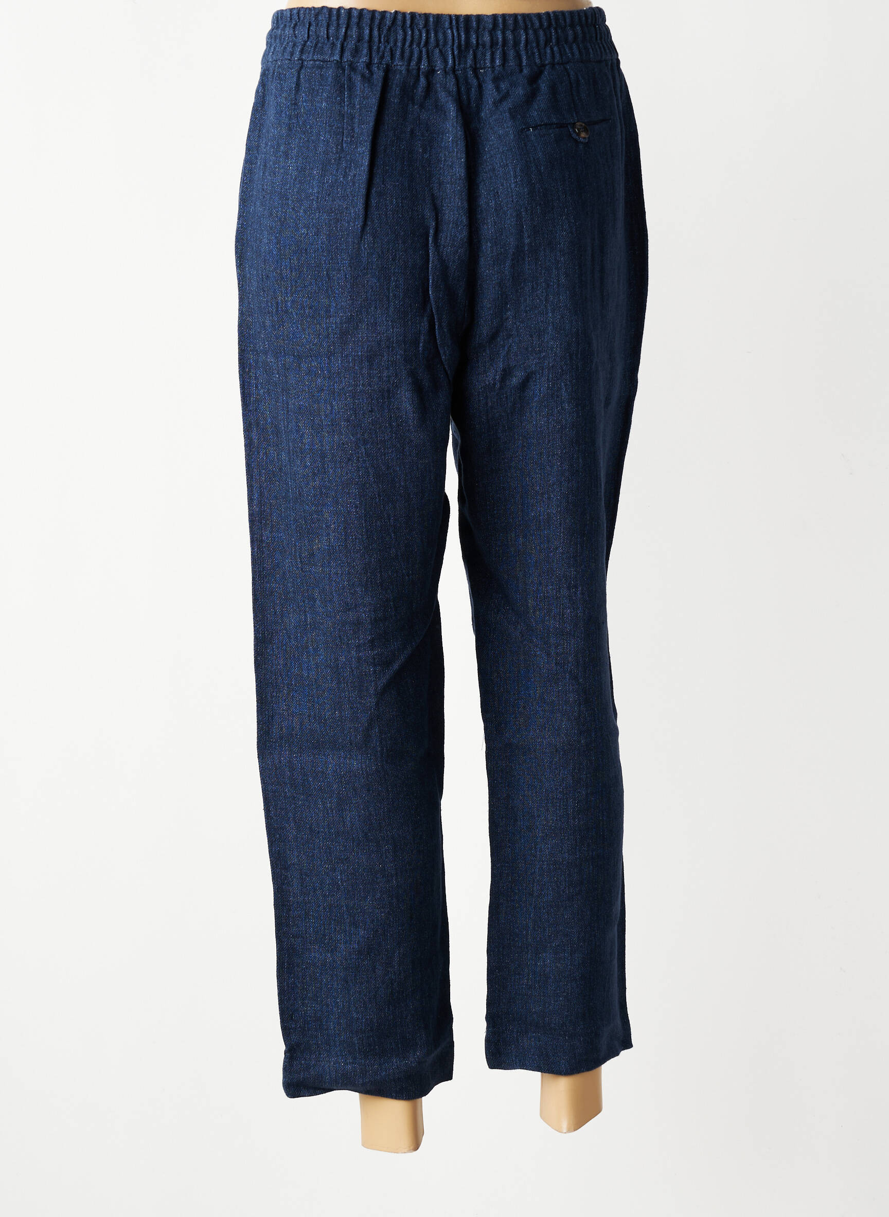 Pantalon 7/8 talie elastică mărime normală albastru HOD femeie
