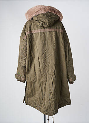 Parka mâneci lungi cu glugă verde FIVE femeie
