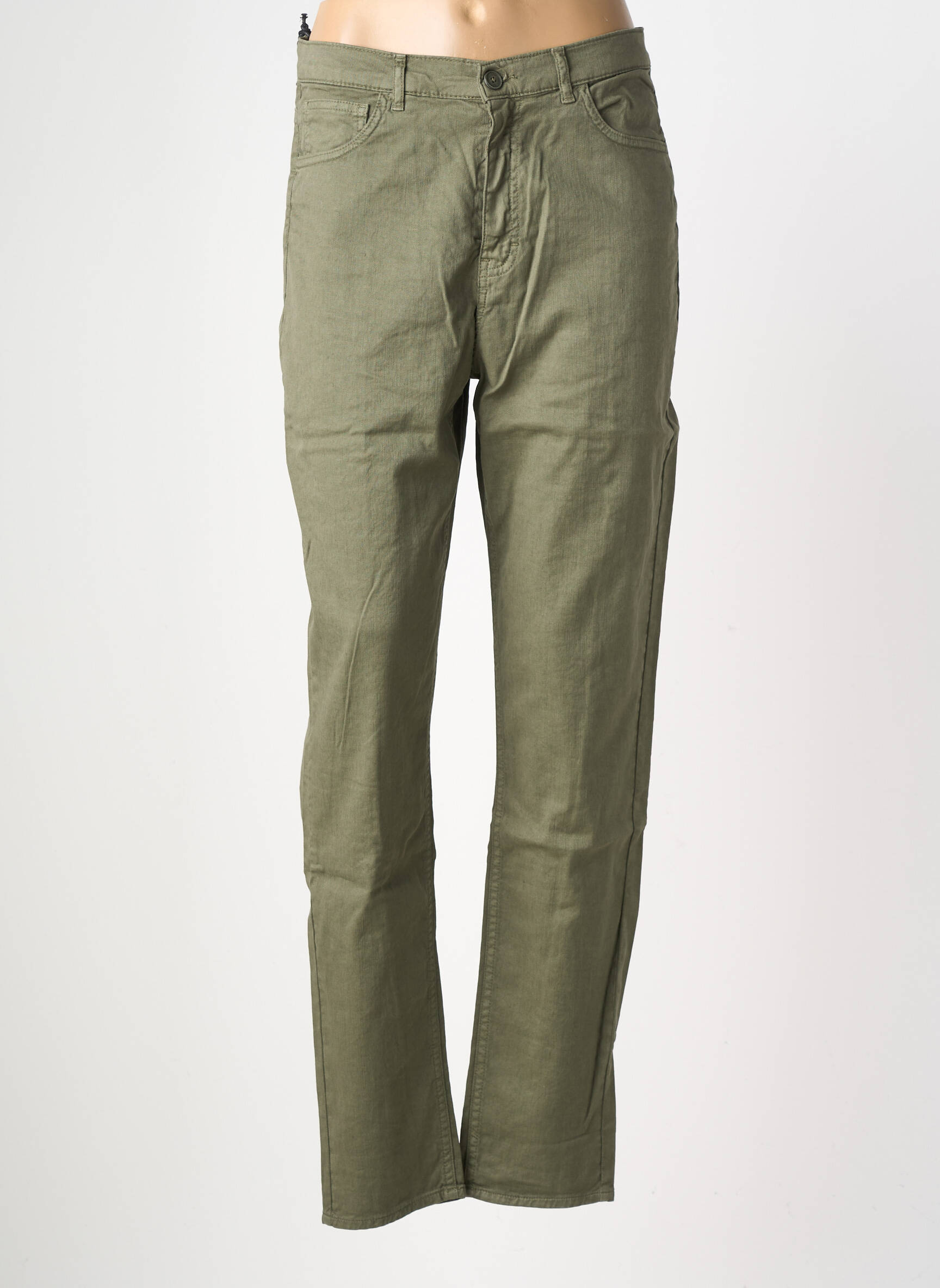 Pantalon slim elasticitate mărime normală verde FIVE femeie