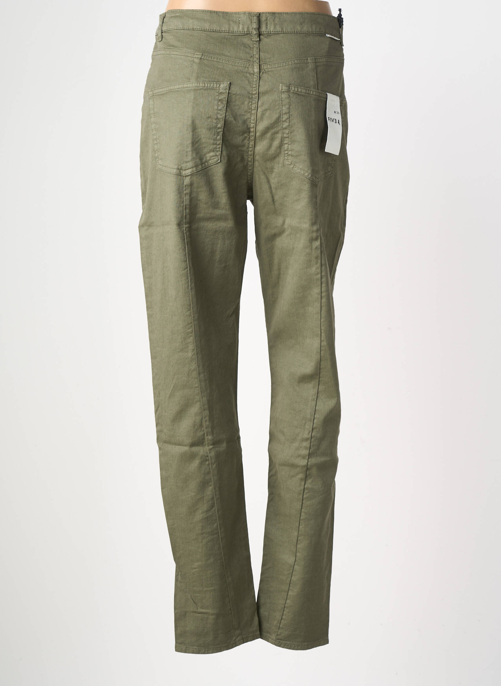 Pantalon slim elasticitate mărime normală verde FIVE femeie