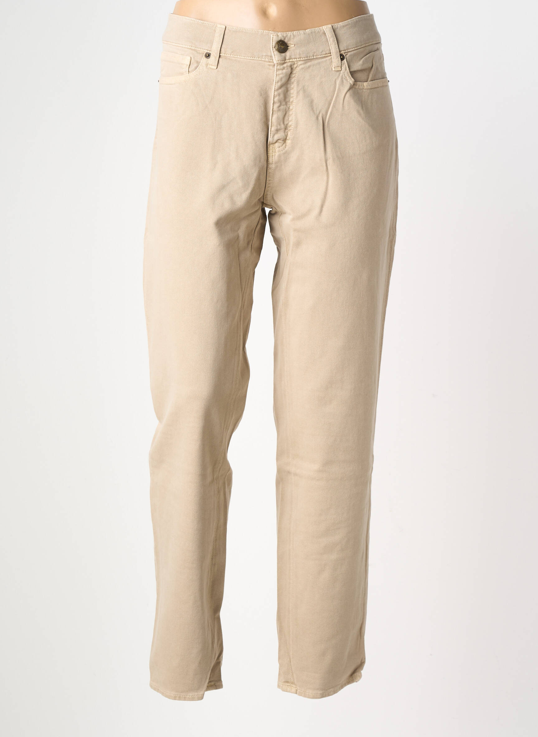 Pantalon slim mărime normală mărime normală bej FIVE femeie