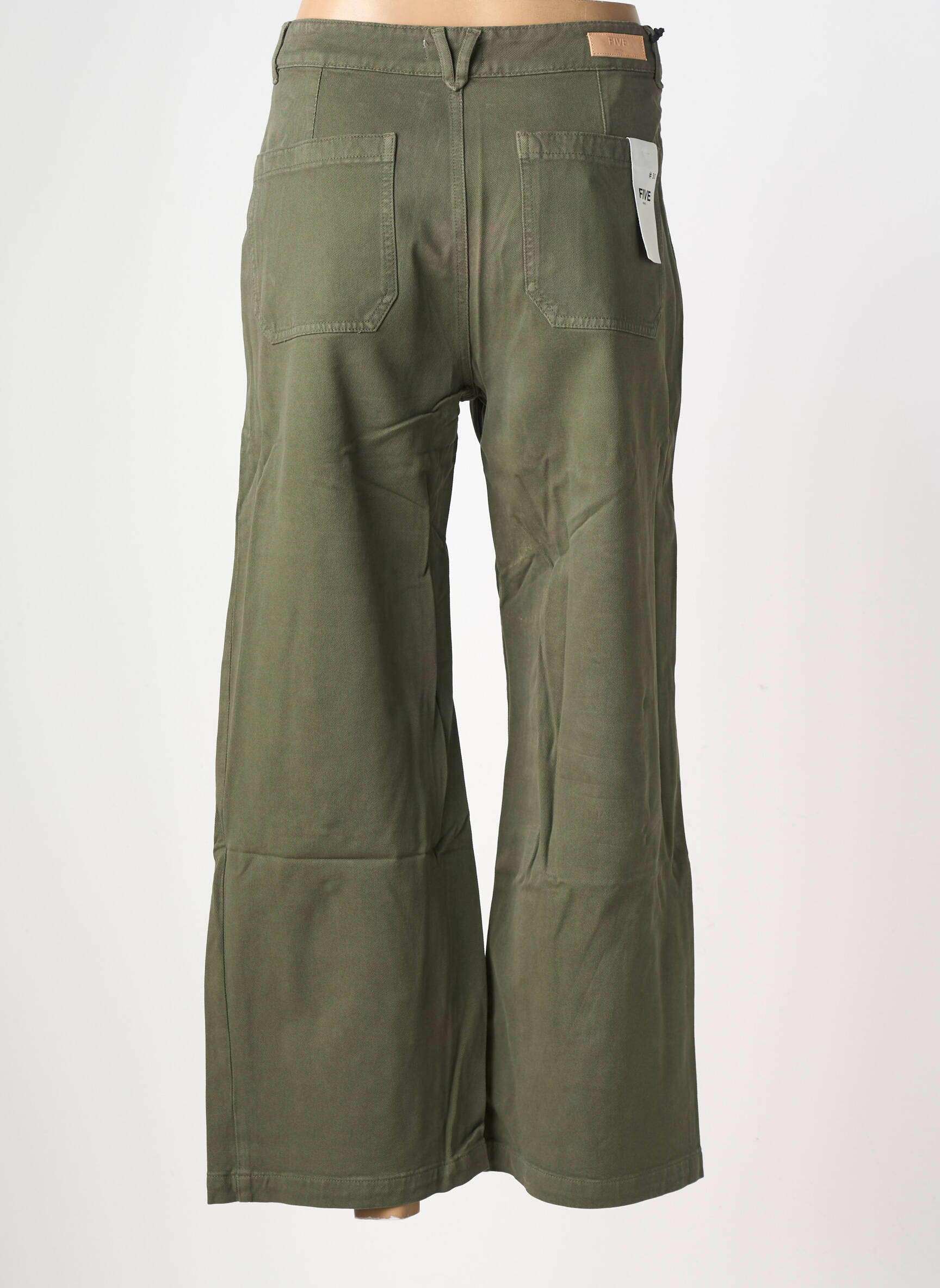 Pantalon evazat mărime normală mărime normală verde FIVE femeie