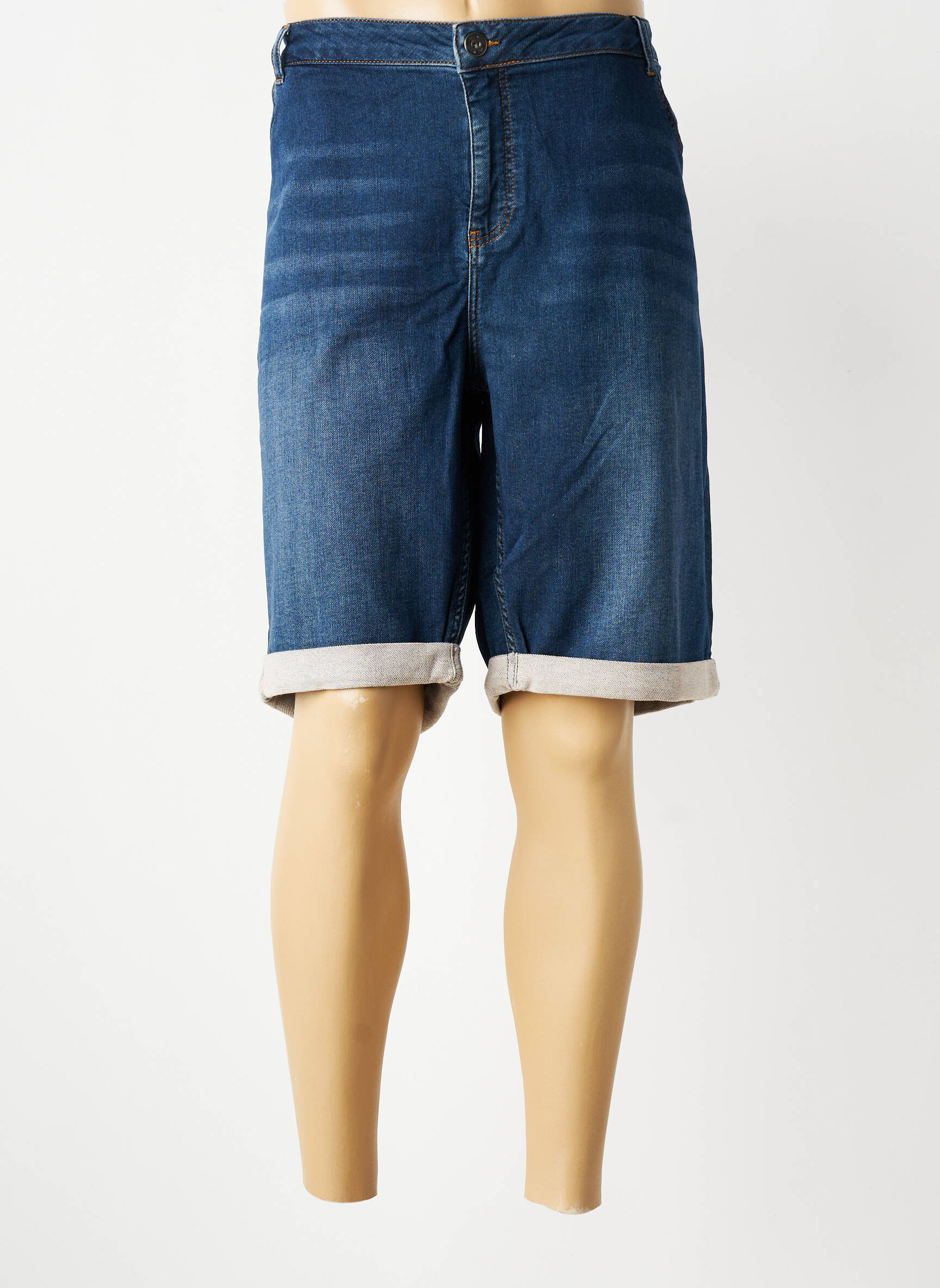 Bermudă țesătură denim mărime normală albastru DELAHAYE bărbat