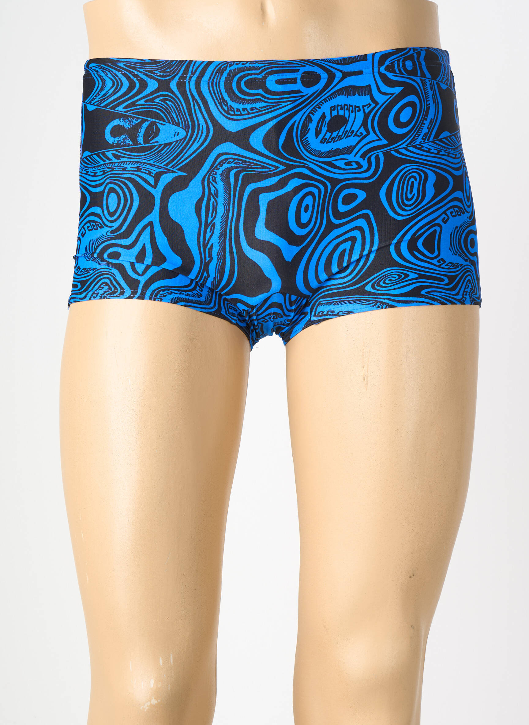 Slip de baie țesătură poplin albastru KALAÏS bărbat