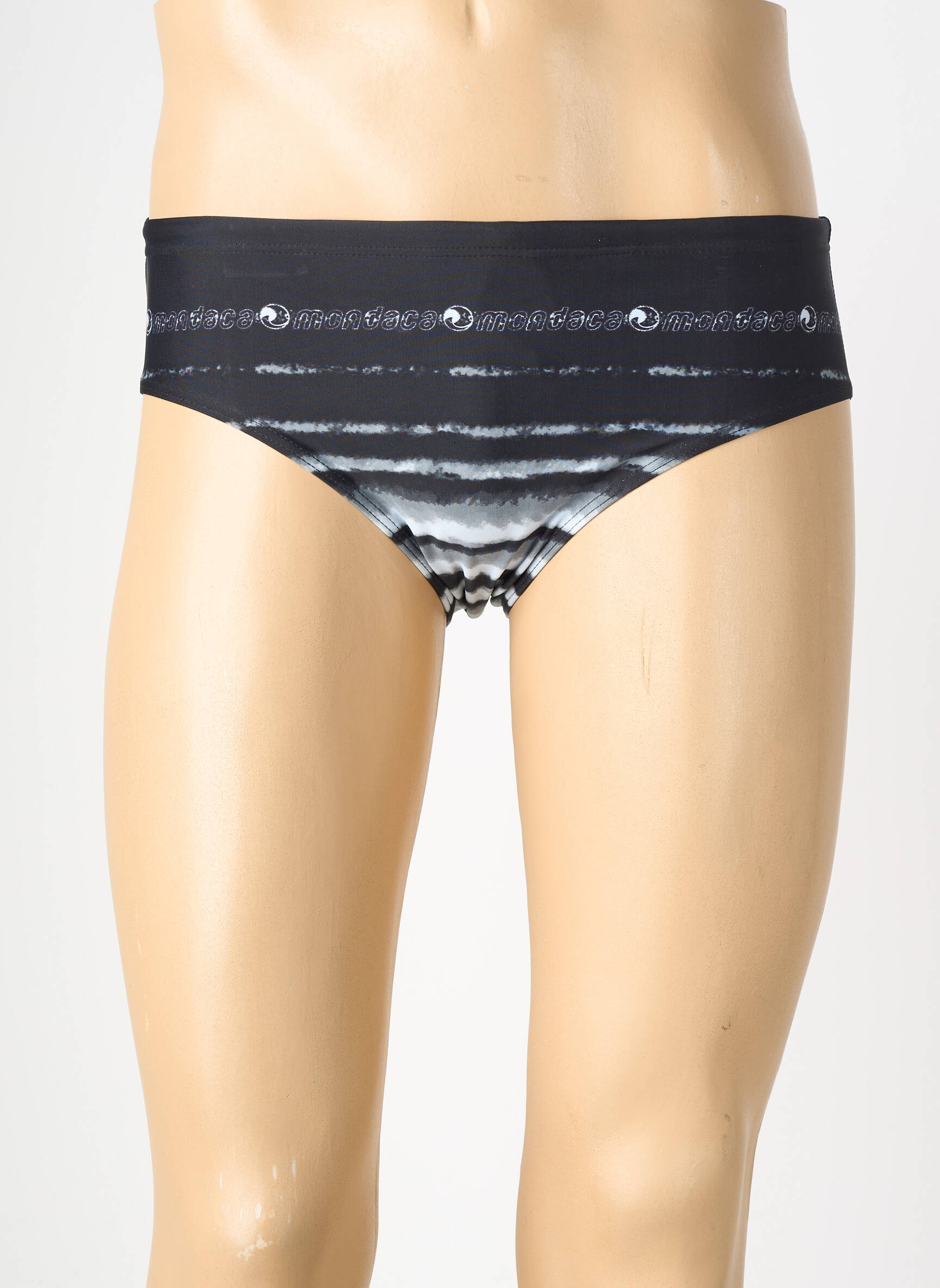Slip de baie elasticitate negru KALAÏS bărbat