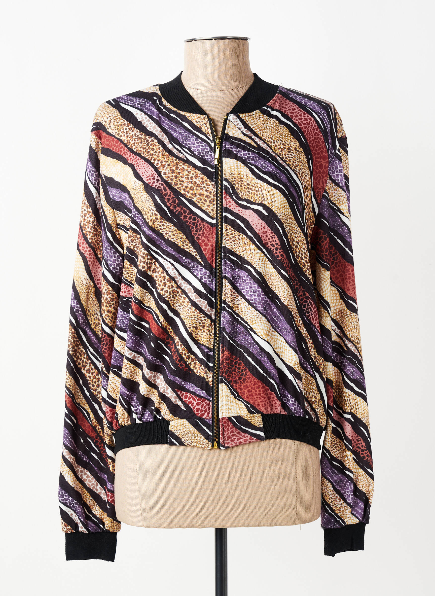 Jachete casual guler rotund negru GEVANA femeie