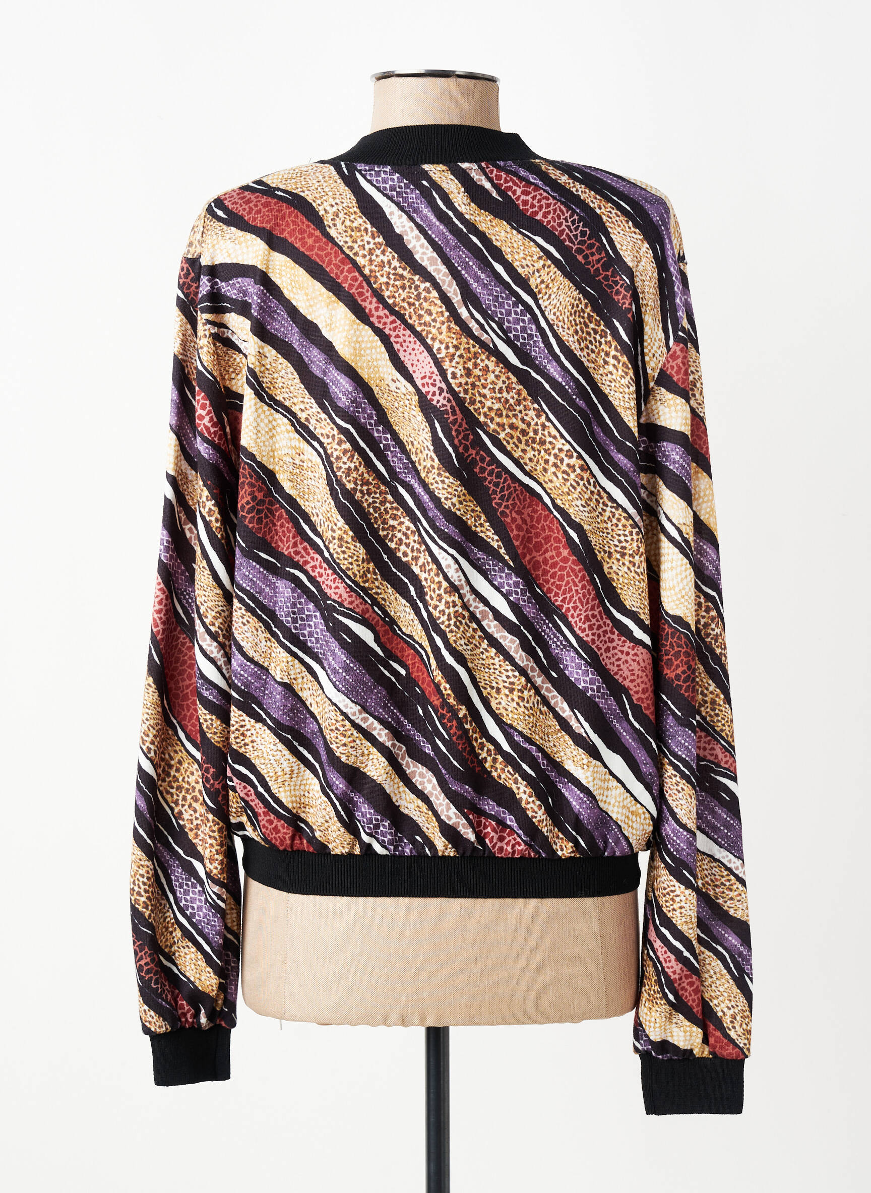Jachete casual guler rotund negru GEVANA femeie