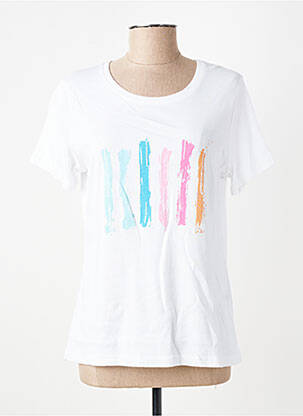 Tricou serigrafie mâneci scurte alb GEVANA femeie