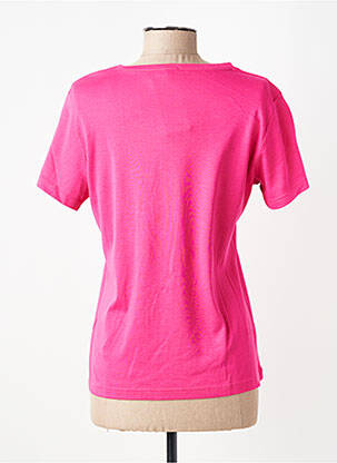 Tricou serigrafie mâneci scurte roz GEVANA femeie