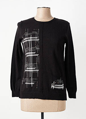 Pulover elasticitate mâneci lungi negru GEVANA femeie