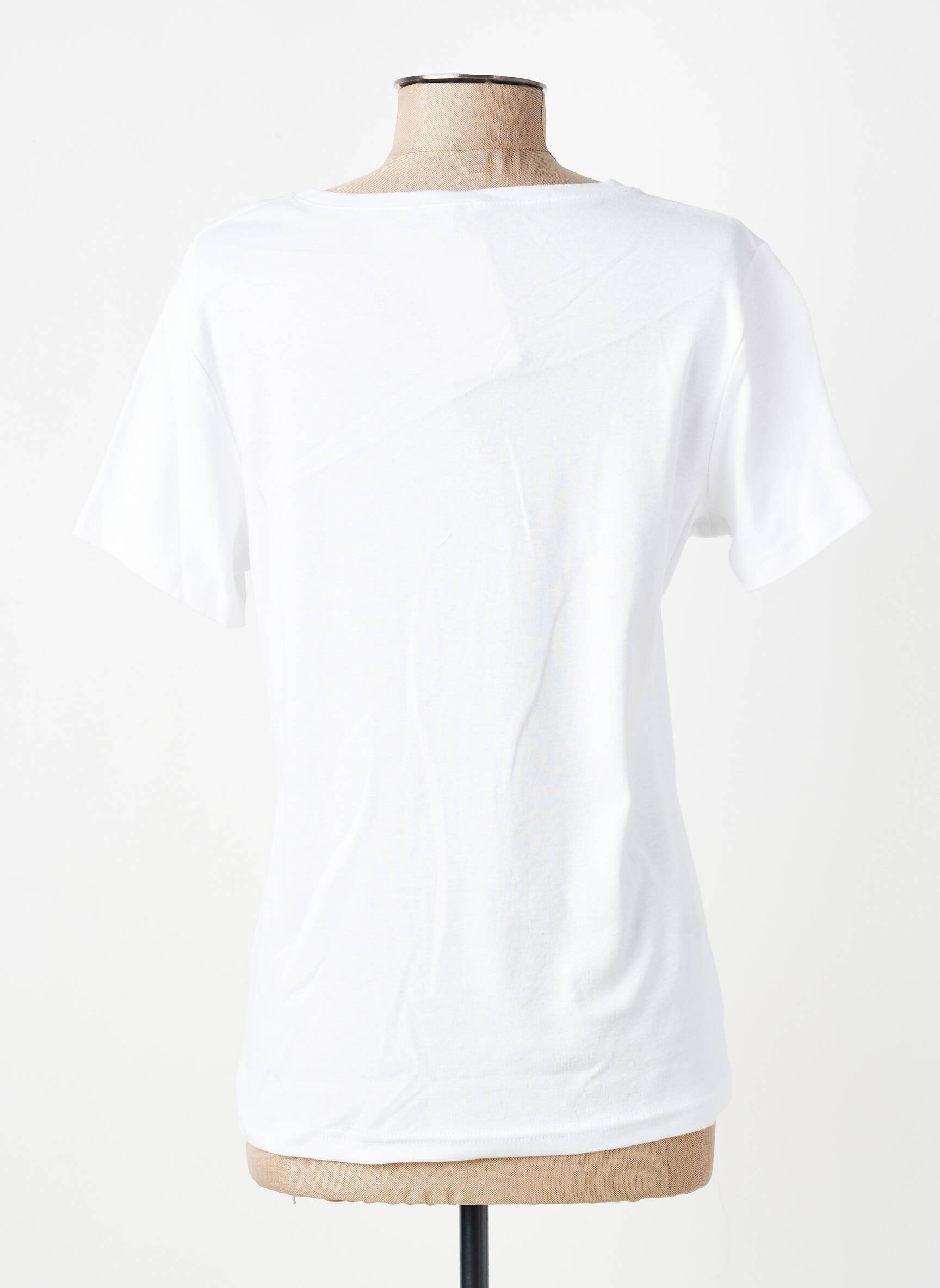 Tricou serigrafie mâneci scurte alb GEVANA femeie