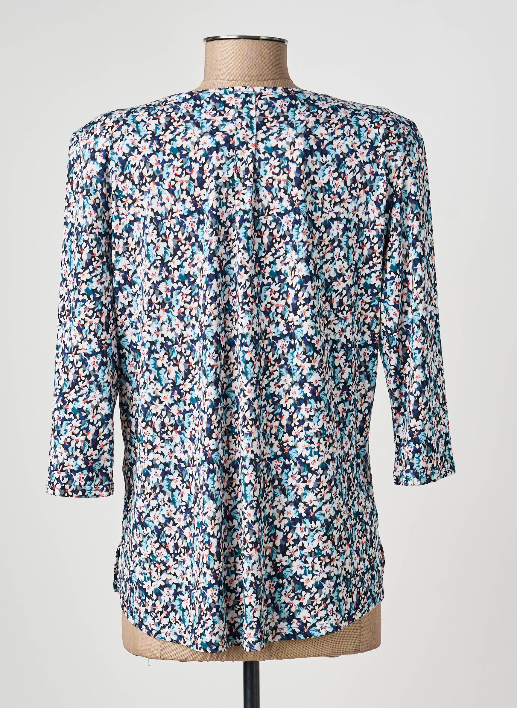Tricou mâneci 3/4 mâneci 3/4 albastru GEVANA femeie