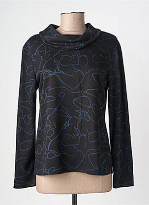 Tricou imprimeu fantezie mâneci lungi negru GEVANA femeie