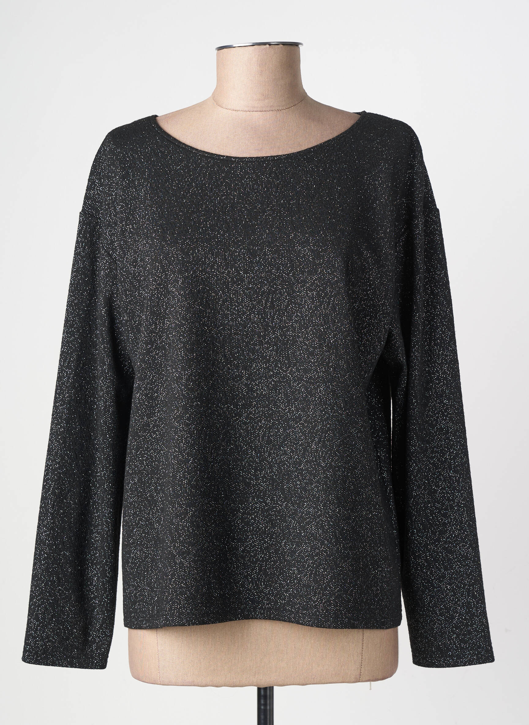 Top mâneci lungi mâneci lungi negru GEVANA femeie
