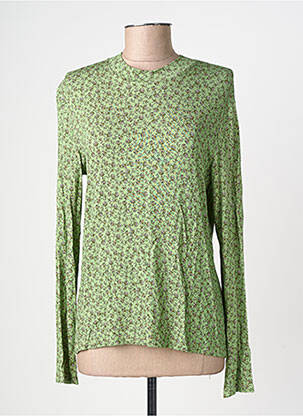 Tricou imprimeu fantezie mâneci lungi verde GEVANA femeie
