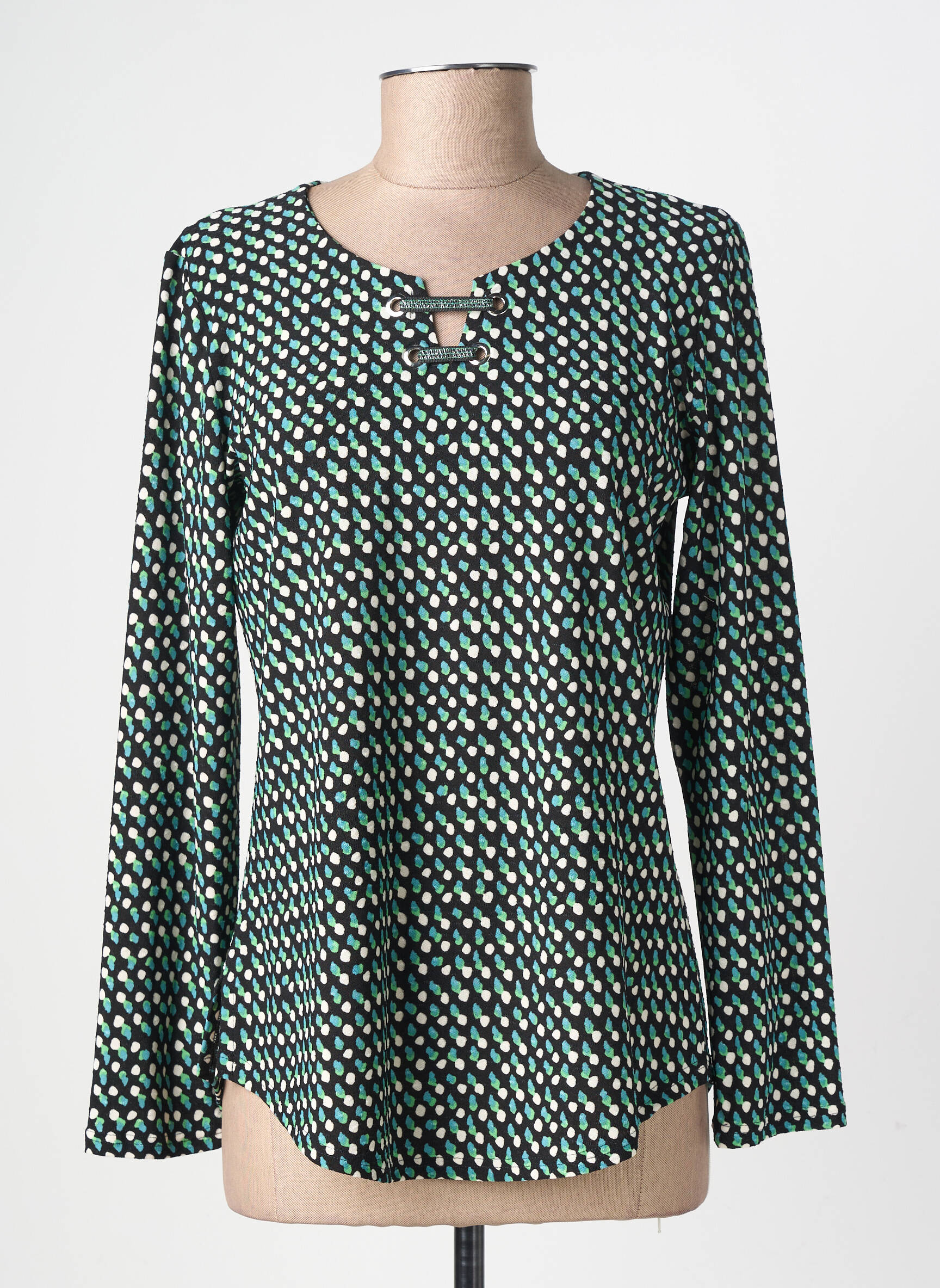 Top mâneci lungi mâneci lungi verde GEVANA femeie