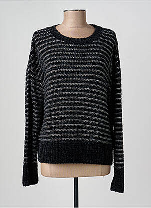 Pulover elasticitate mâneci lungi negru GEVANA femeie