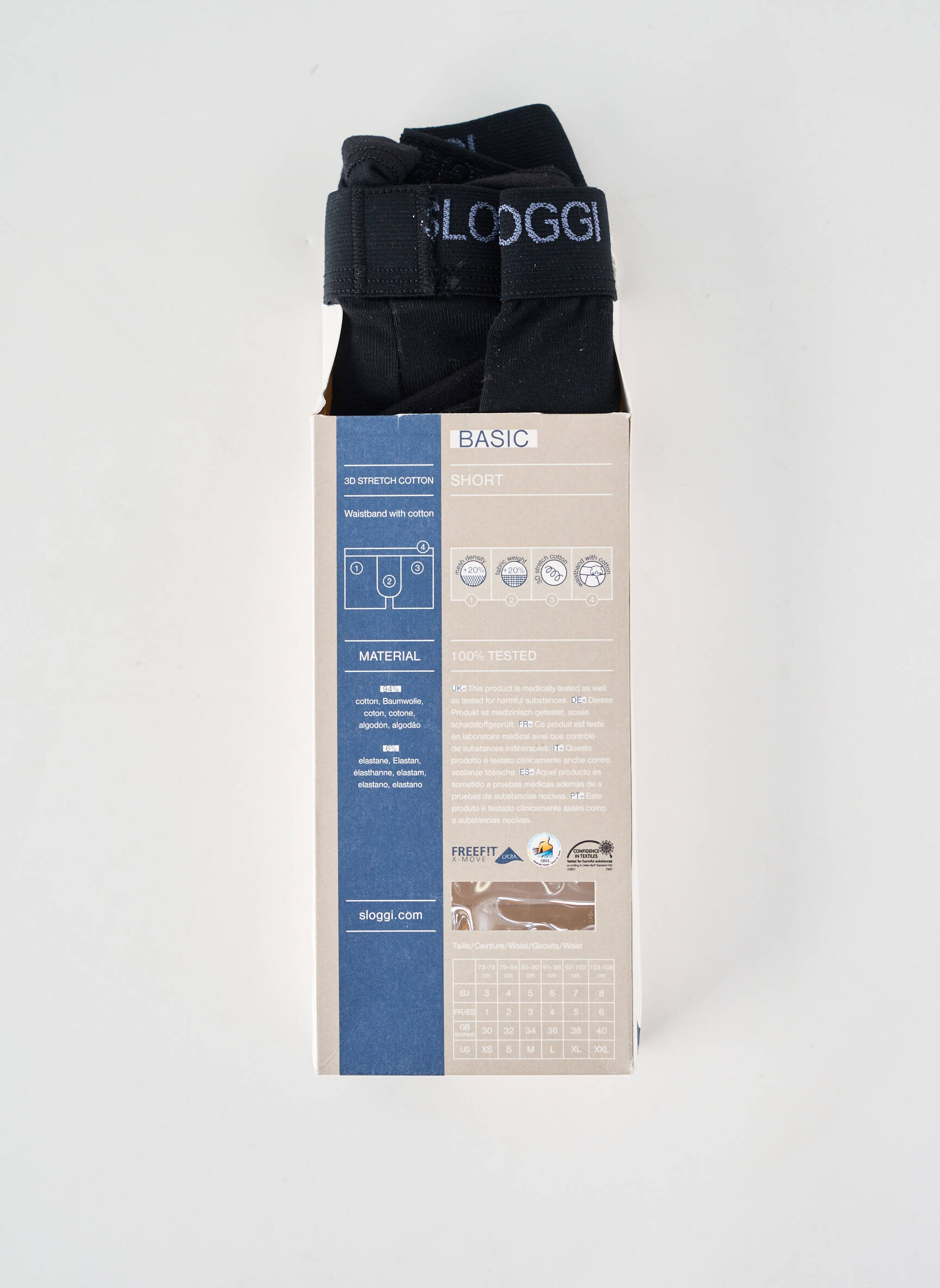 Boxer elasticitate negru SLOGGI bărbat