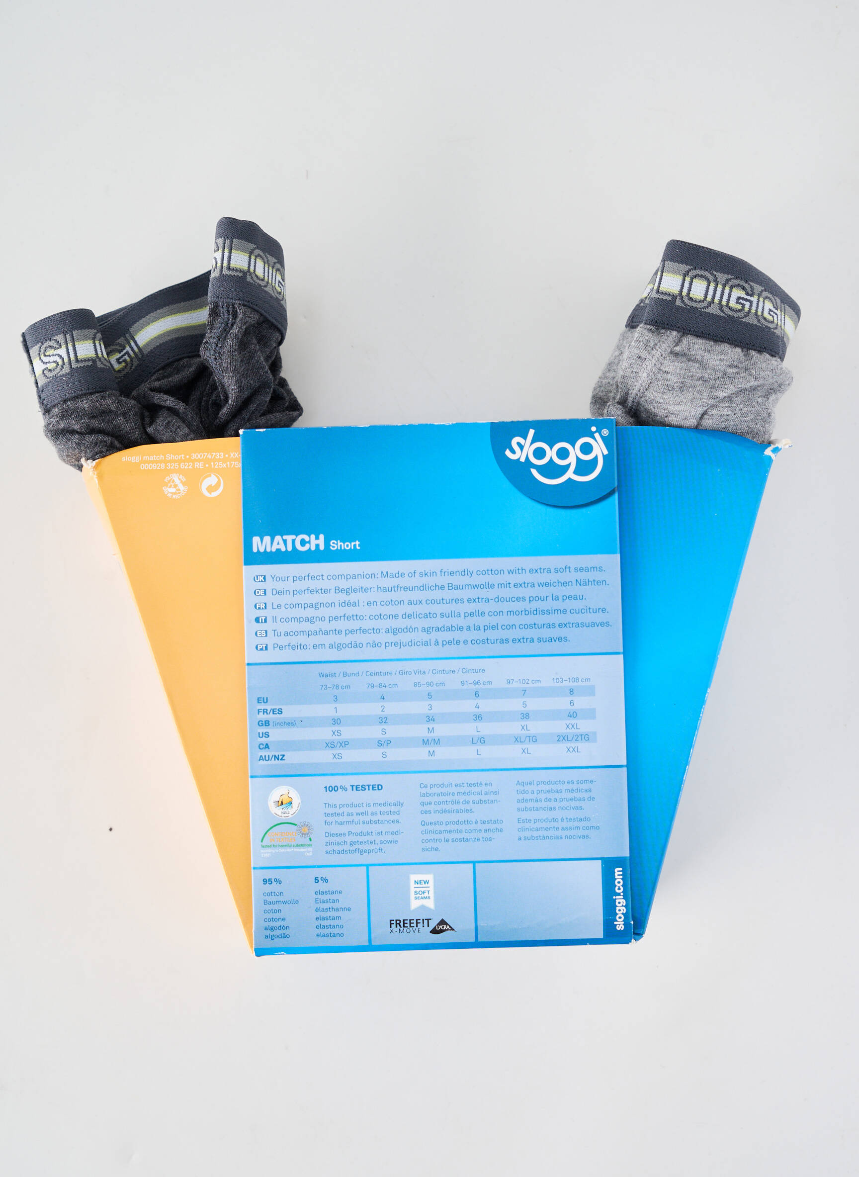 Boxer elasticitate gri SLOGGI bărbat