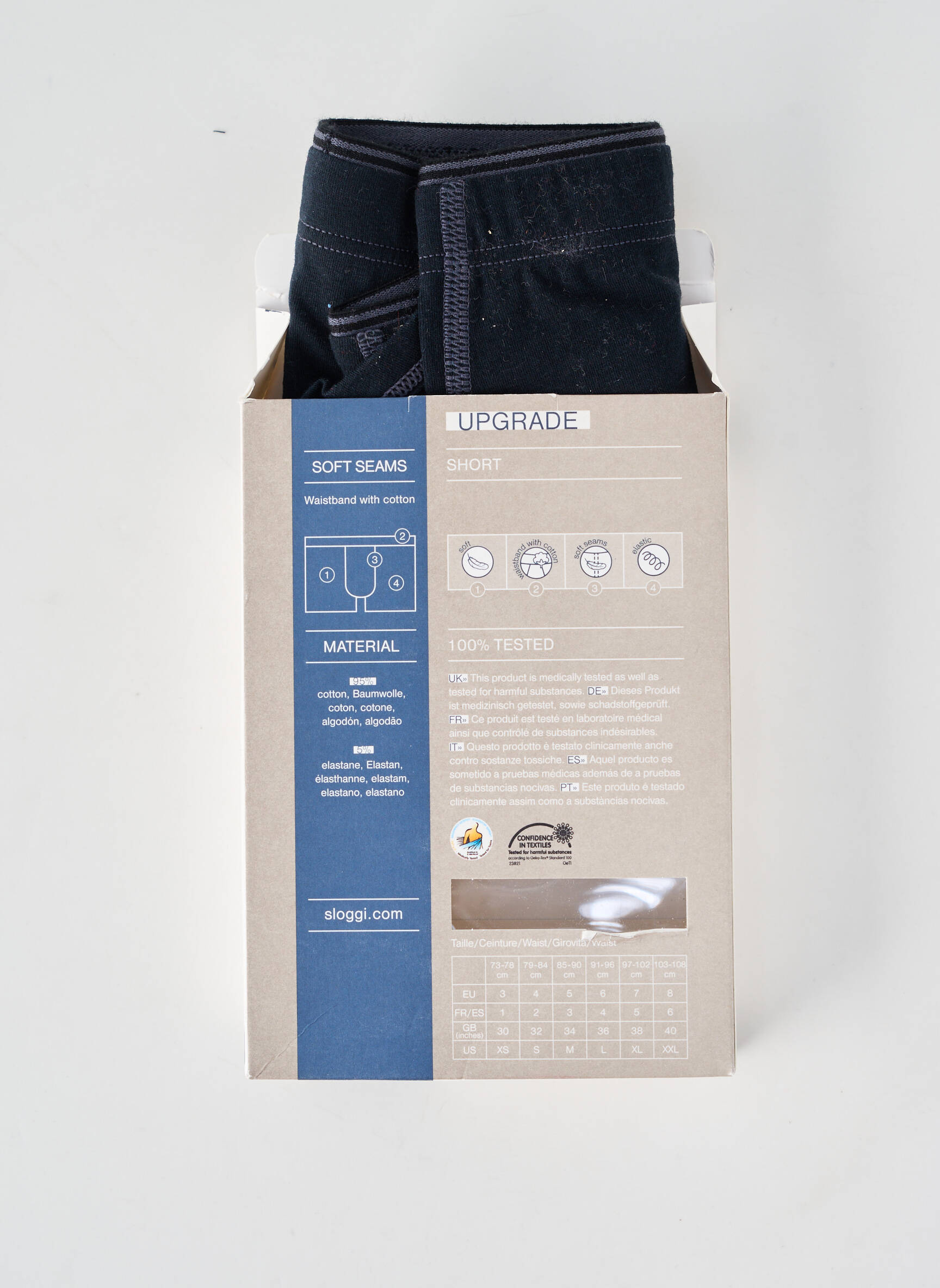 Boxer elasticitate negru SLOGGI bărbat