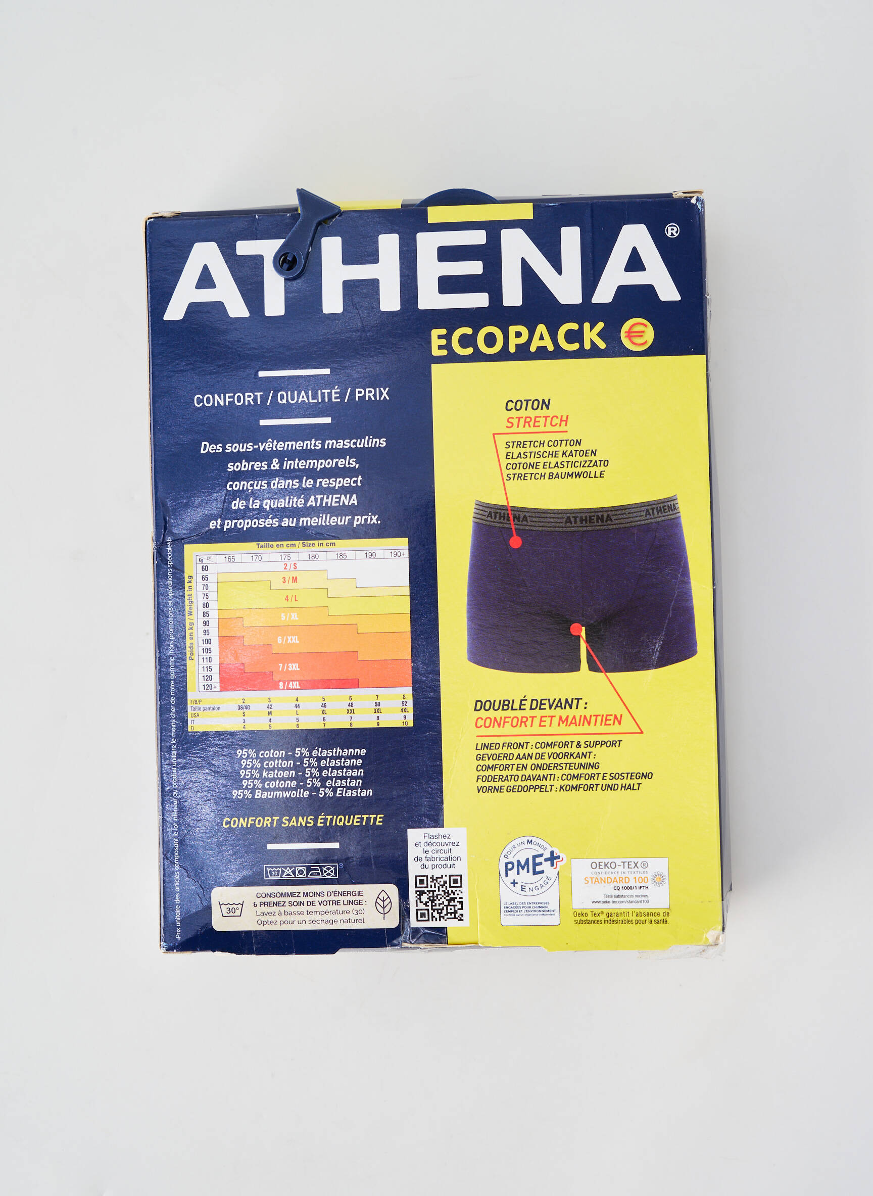 Boxer elasticitate gri ATHENA bărbat