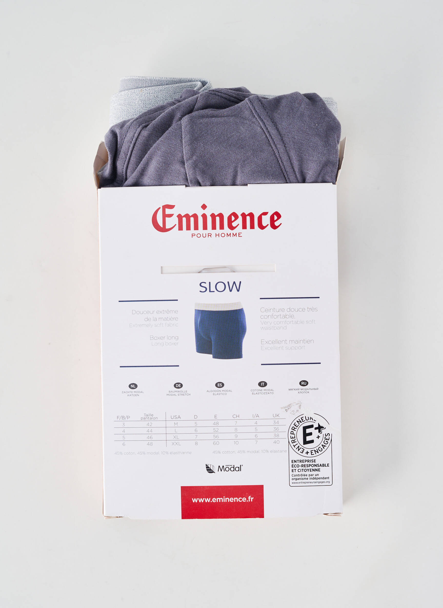 Boxer elasticitate gri EMINENCE bărbat
