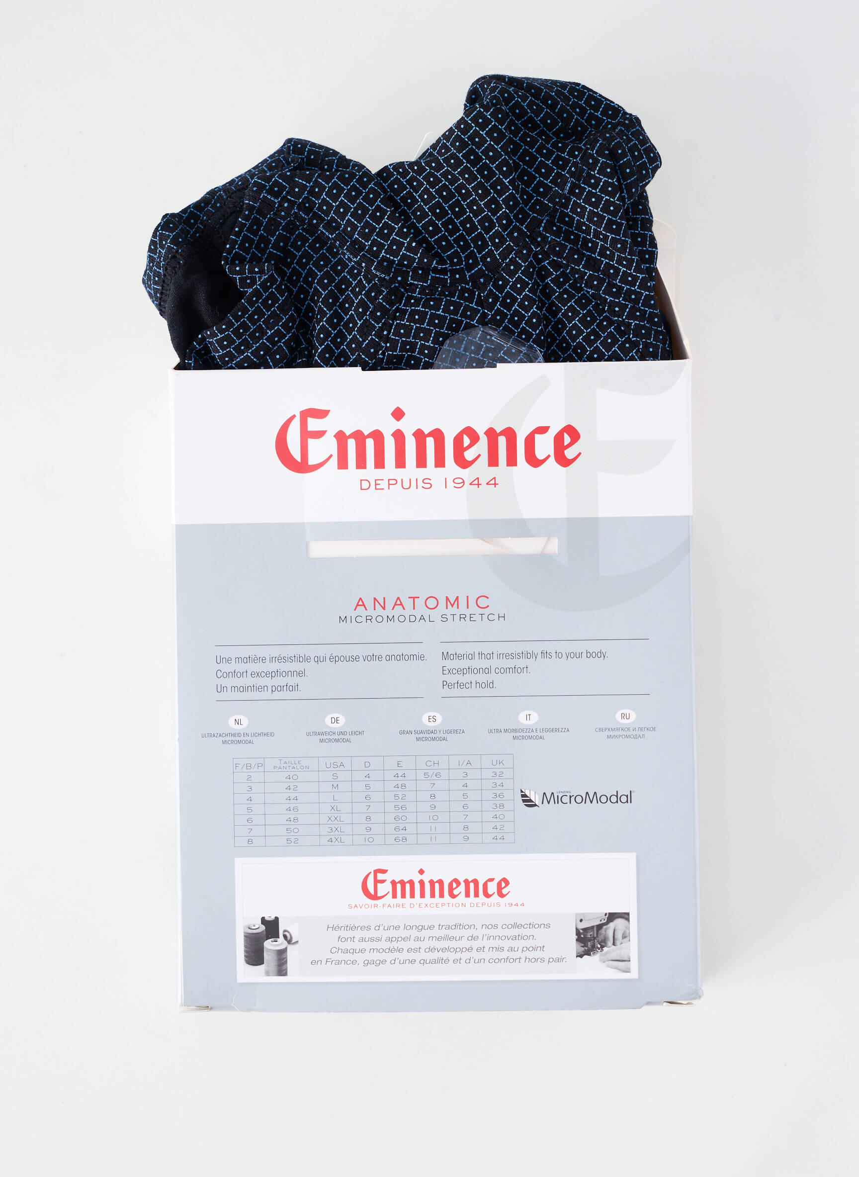 Boxer imprimeu fantezie albastru EMINENCE bărbat