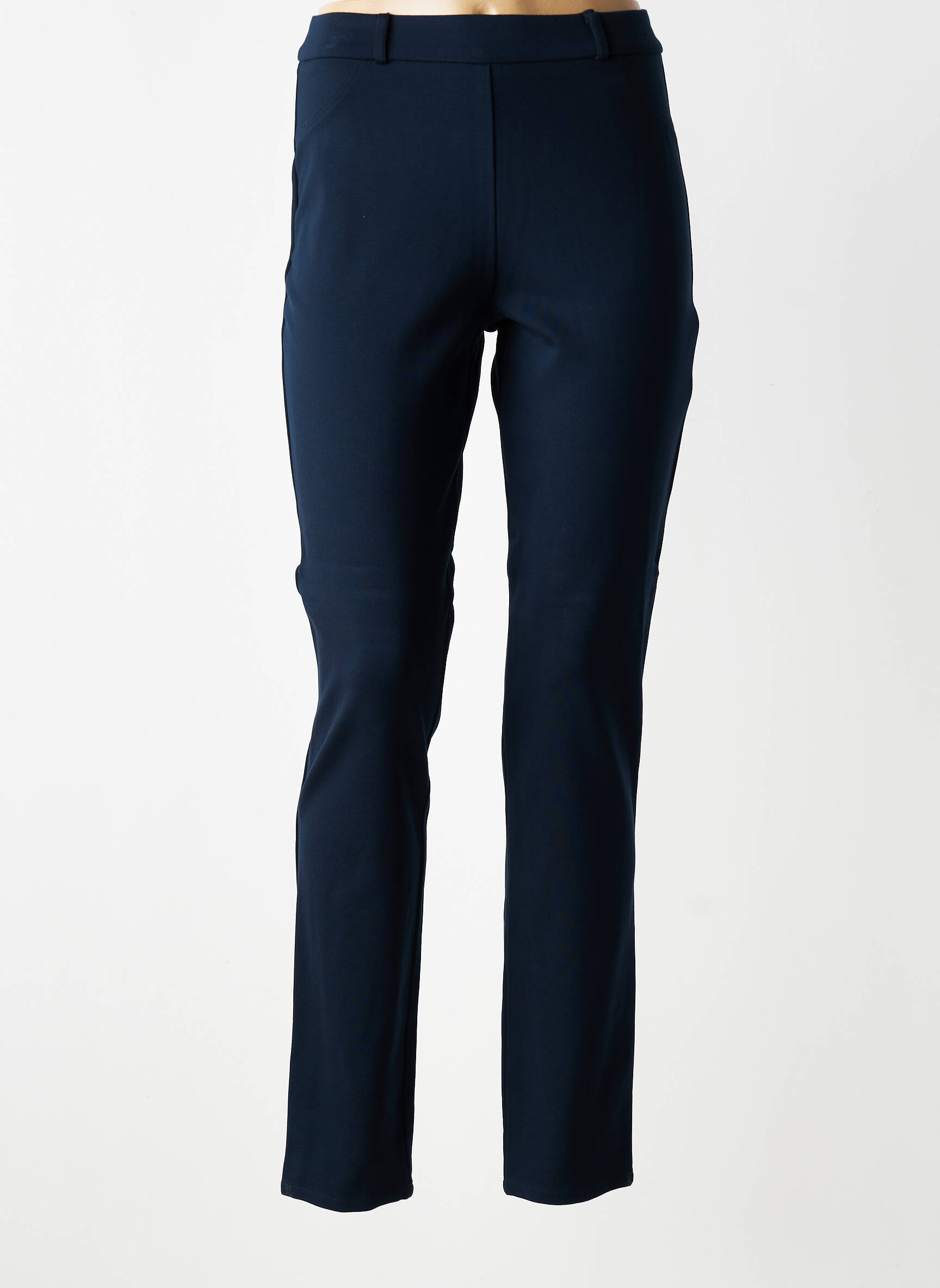 Pantalon slim talie înaltă talie înaltă albastru GEVANA femeie