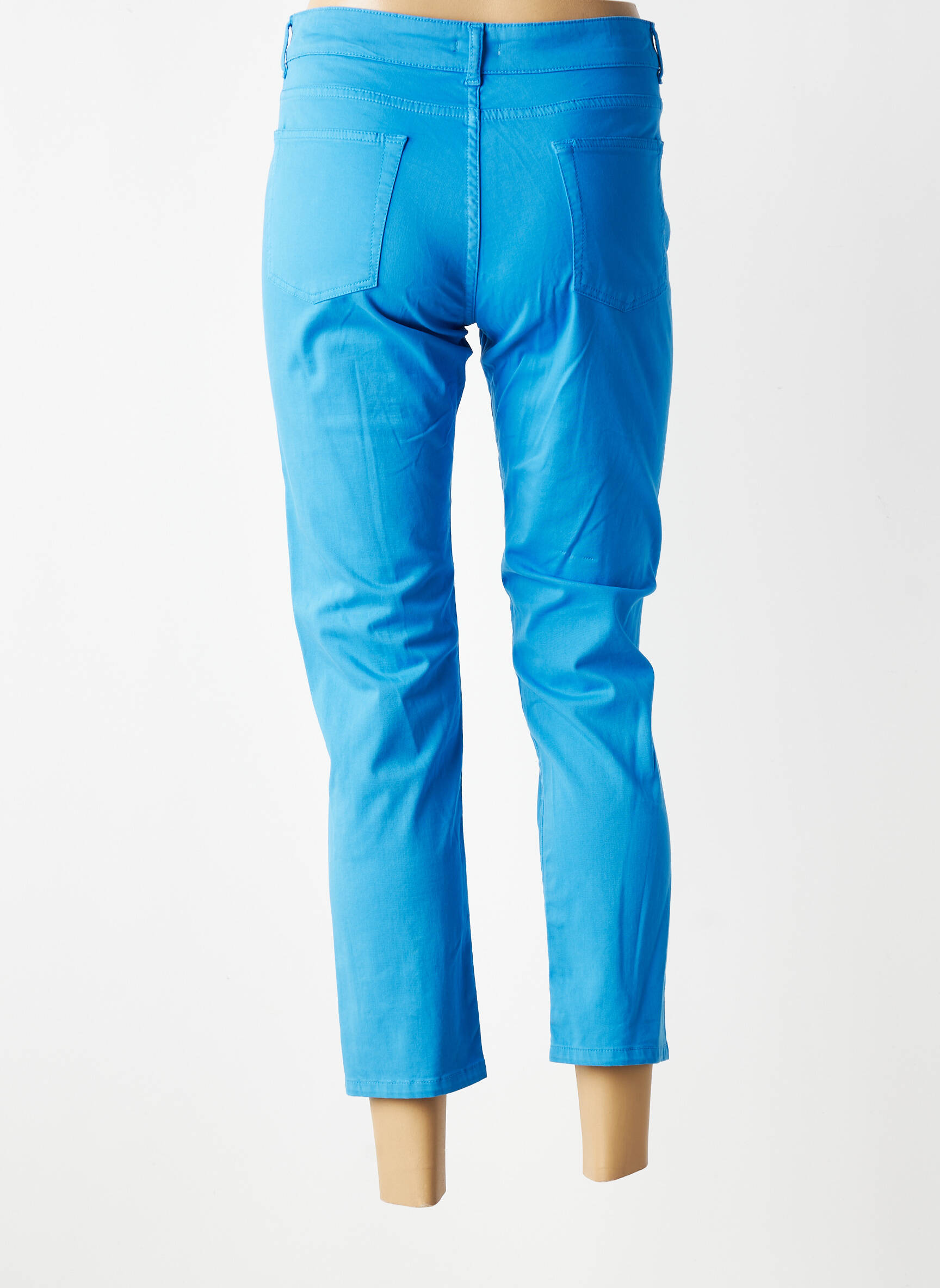 Pantalon trei sferturi elasticitate mărime normală albastru GEVANA femeie
