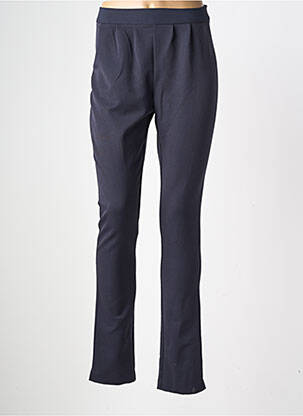 Pantalon slim țesătură poplin mărime normală albastru GEVANA femeie