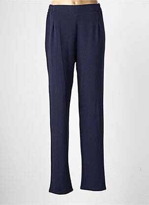 Pantalon slim talie elastică mărime normală albastru GEVANA femeie