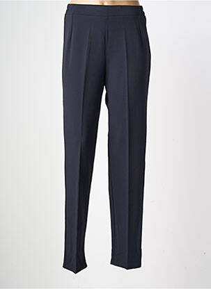 Pantalon slim talie elastică mărime normală albastru GEVANA femeie