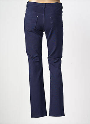 Pantalon slim țesătură poplin mărime normală albastru GEVANA femeie