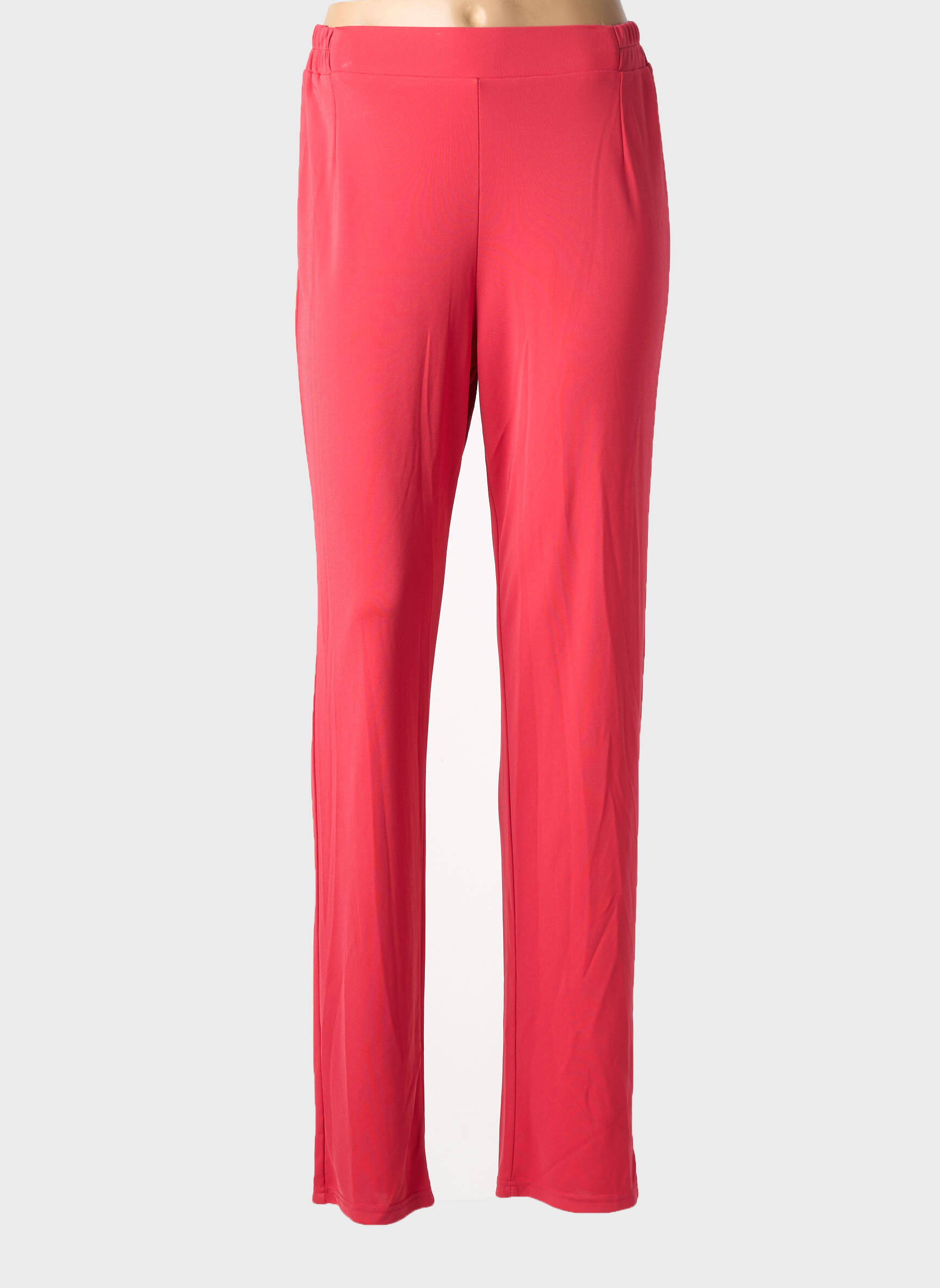 Pantalon slim talie elastică mărime normală roz GEVANA femeie