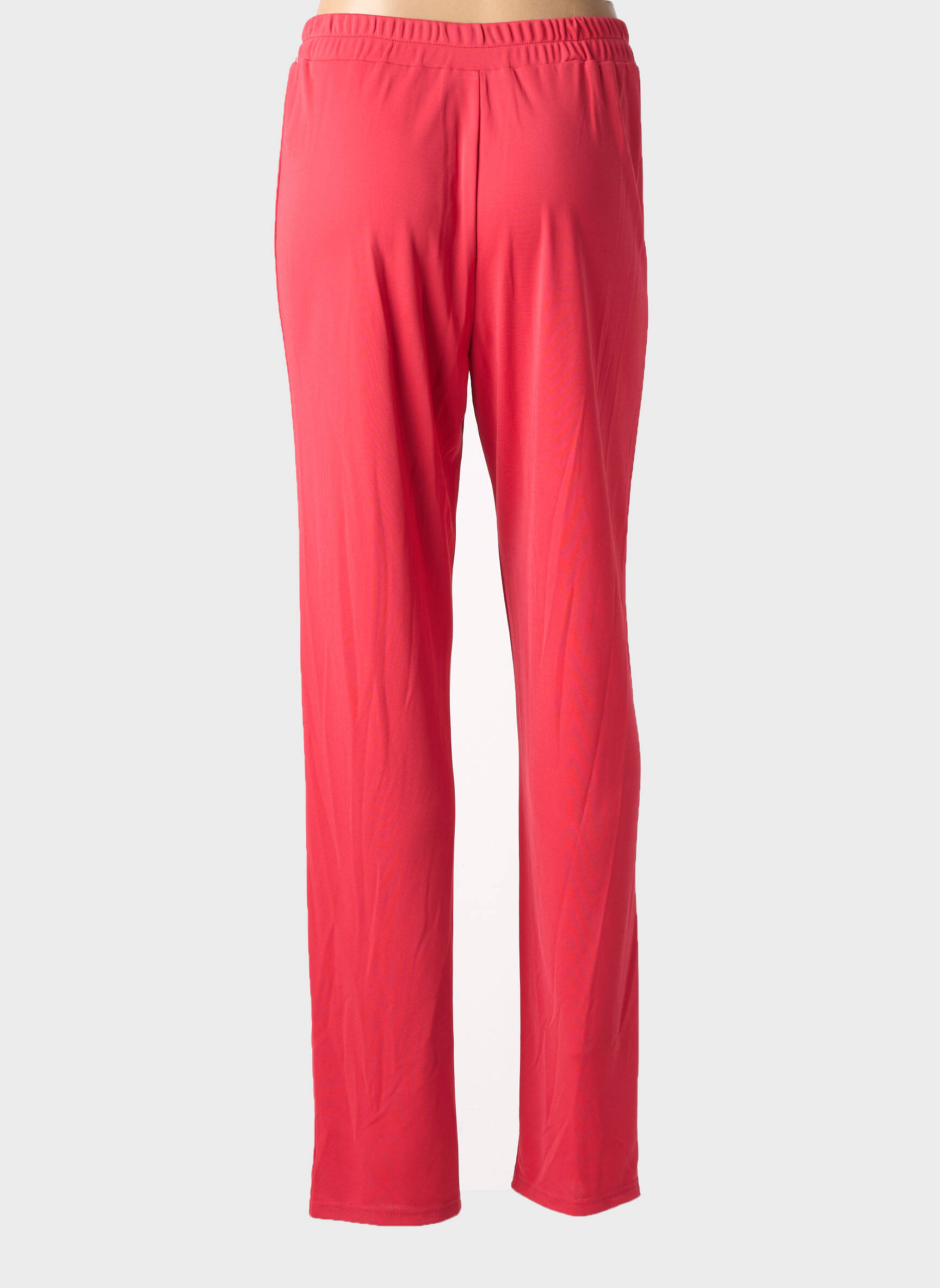 Pantalon slim talie elastică mărime normală roz GEVANA femeie