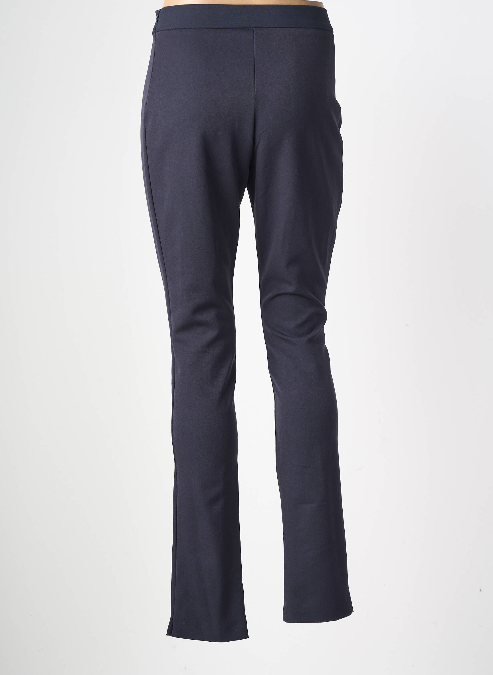 Pantalon slim țesătură poplin mărime normală albastru GEVANA femeie