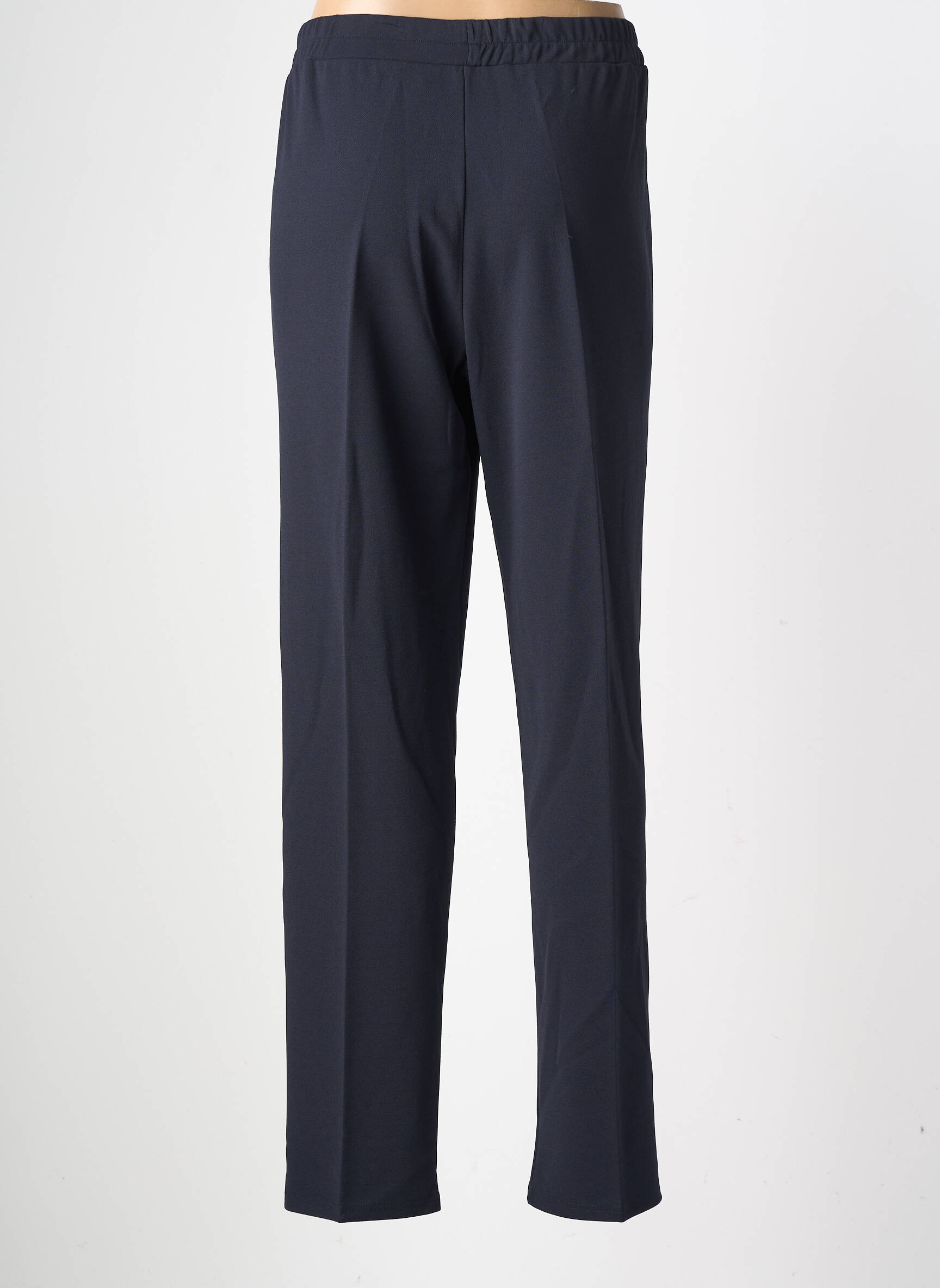 Pantalon slim talie elastică mărime normală albastru GEVANA femeie