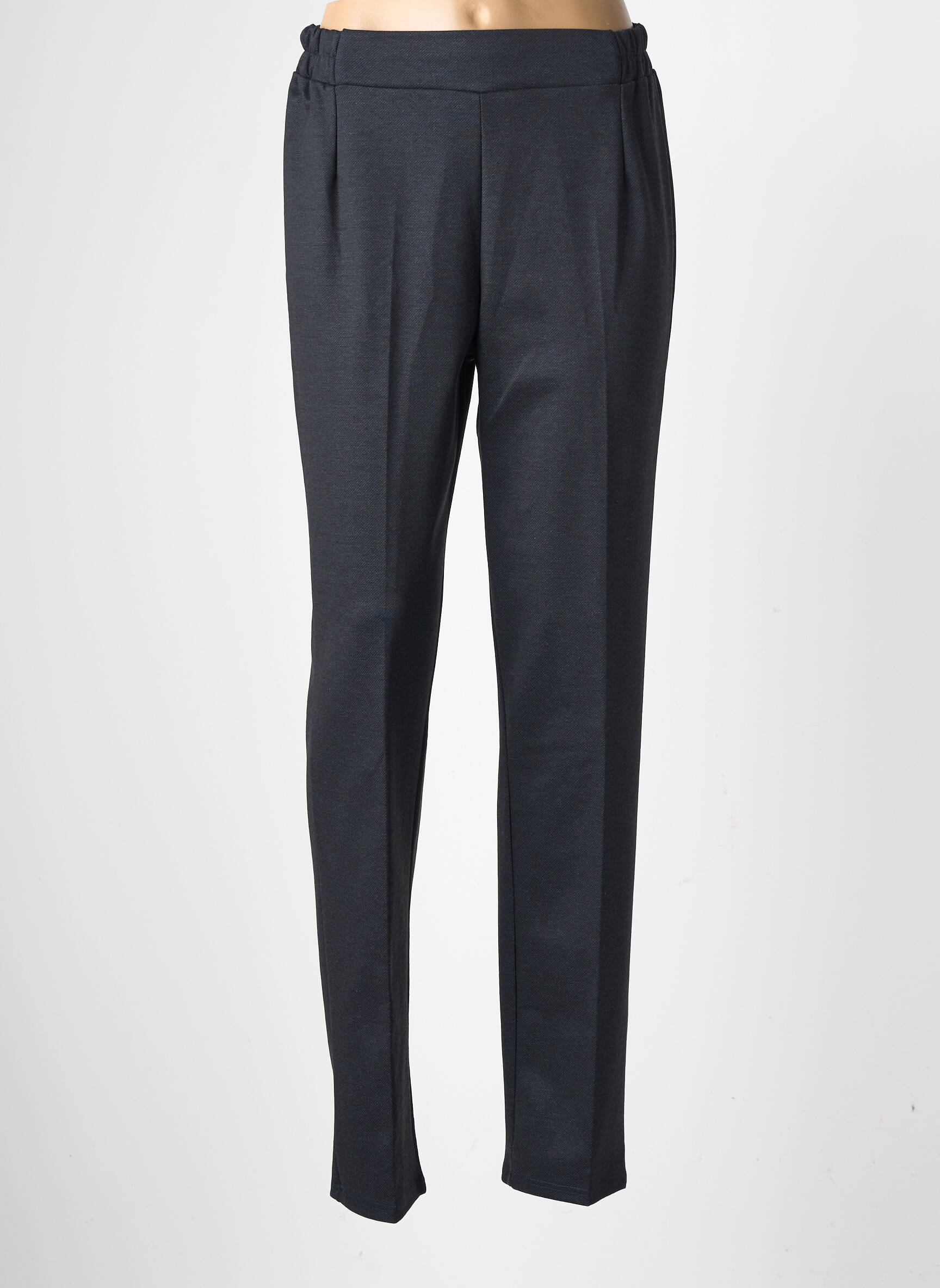 Pantalon slim talie elastică mărime normală gri GEVANA femeie