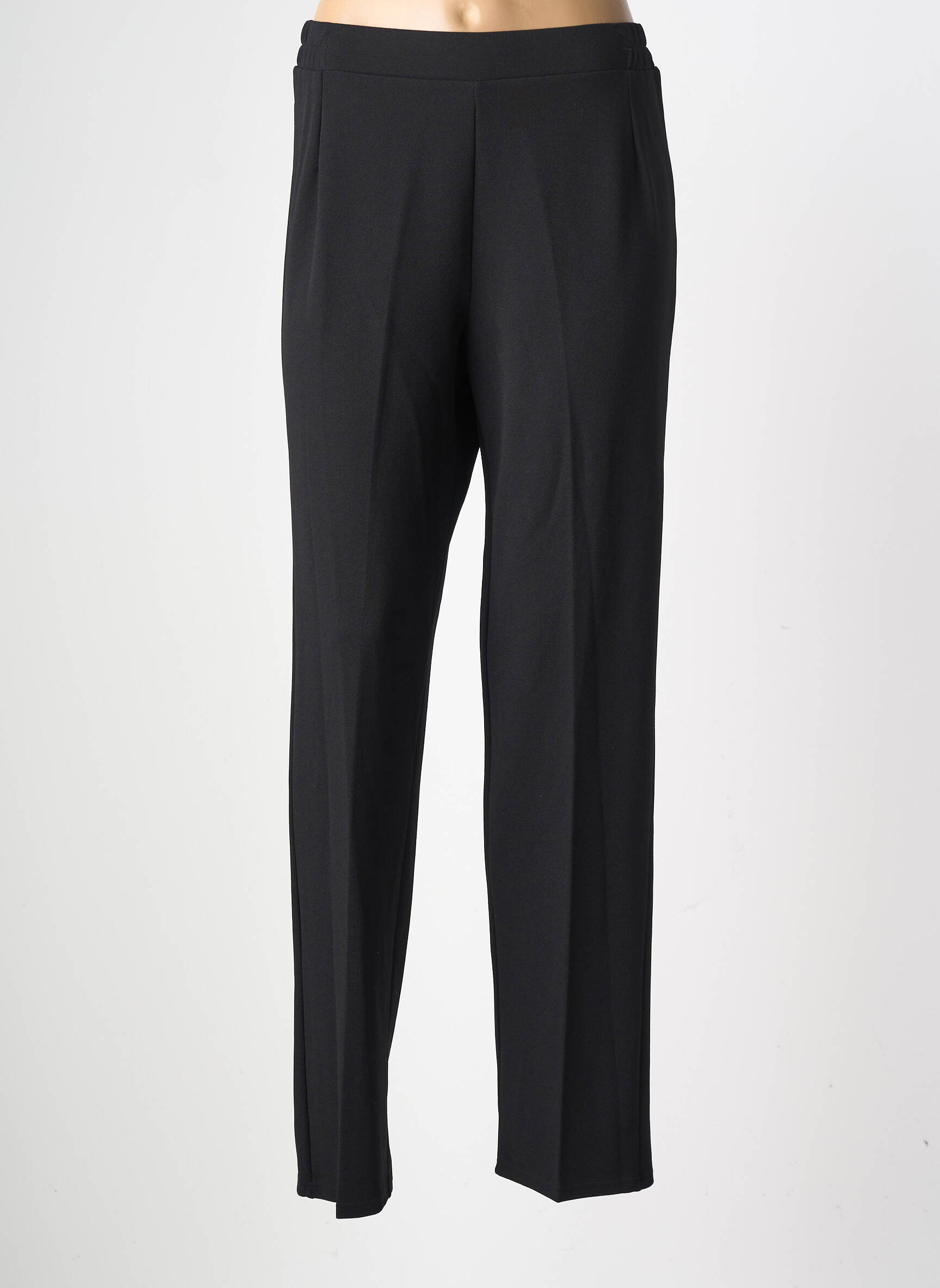 Pantalon slim talie elastică mărime normală negru GEVANA femeie