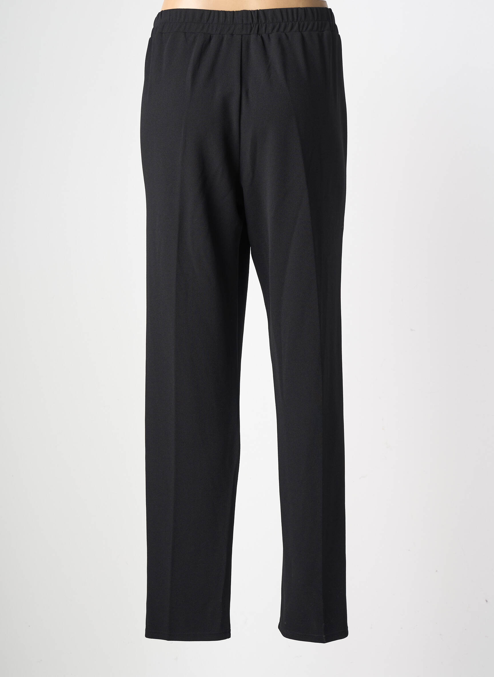 Pantalon slim talie elastică mărime normală negru GEVANA femeie
